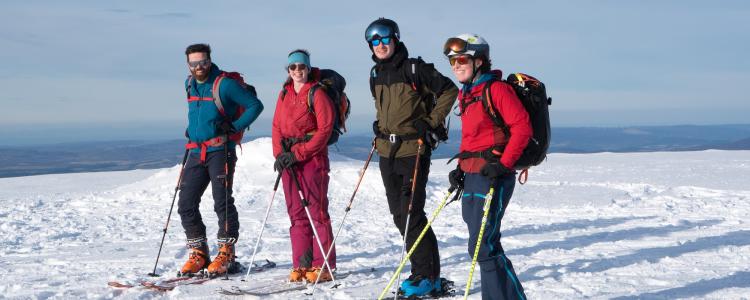 Happy ski tourers - Cairngorms - photo by Will Slynn